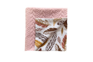Κουβέρτα Baby Pink Leaf